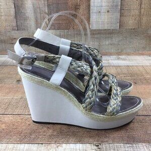 Vince Camuto Strappy Woven Platform Wedge Sandals Womens 10B‎ Slingback